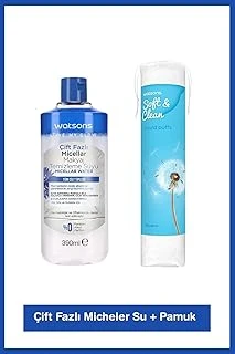 Çift Fazlı Micellar Su 390 Ml + Yuvarlak Makyaj Pamuğu 100 Adet ürün görseli 1