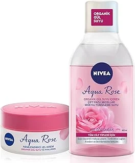 Aqua Gül Suyu Çift Fazlı Micellar Makyaj Temizleme Suyu 400Ml Nemlendirici Jel 50Ml ürün görseli 1