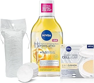 Micellar Makyaj Temizleme Suyu 400Ml Cellular Expert Cushion Yüz Güneş Krem,Açık Ton,Pamuk Hediye ürün görseli 1