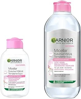 Skin Naturals Micellar Kusursuz Makyaj Temizleme Suyu (100 Ml) & Micellar Kusursuz Makyaj Temizleme Suyu (400 Ml) Cilt Bakım Seti ürün görseli 1
