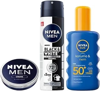 Creme 30Ml, Erkek Sprey Deodorant Black&White Invisible 150Ml, Güneş Koruyucu Vücut Spreyi 200Ml, Spf50 ürün görseli 1