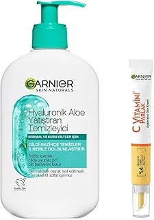 Hyaluronik Aloe Nemlendiren Yatıştıran Temizleyici 250 Ml & C Vitamini Parlak Aydınlatıcı Göz Kremi Cilt Bakım Seti ürün görseli 1