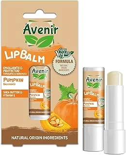 Avenir Balkabağı Vegan Dudak Bakım Kremi - Kuruyan Çatlayan Dudaklar Için Yumuşatıcı Koruyucu Etkili ürün görseli 1