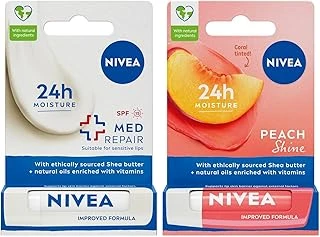 Med Repair Dudak Bakım Kremi, Spf 15 4,8 Ml + Şeftali Dudak Bakım Kremi 4,8 G, Şeftali Kokusu ürün görseli 1