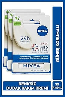 Renksiz Dudak Bakım Kremi Med Repair, 24 Saat Nem, Spf15, 4.8Ml X 3 Adet ürün görseli 1