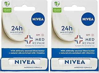 Med Repair Dudak Bakım Kremi, 24 Saat Nem,Doğal Yağlar Ile Çatlamış Dudak Bakım,Spf 15 (4,8 Ml) (2 Paketi) ürün görseli 1