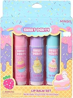 Miniso Sweat Party Tatlı Temalı 3'Lü Lip Balm Seti, 2017402610100 ürün görseli 1