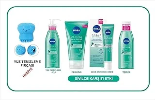 Derma Skin Clear Night Exfoliator-Sivilceli Cilt Cilt Bakım-Temizleyici Arındırıcı Bakım Seti ürün görseli 1