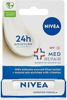 Med Repair Spf 15 Dudak Bakım Kremi, 24 Saat Nem, Doğal İçerikli, Shea Yağı Ile Zenginleştirilmiş ürün görseli 1