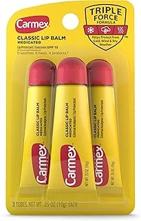 Carmex Lezzet Nemlendirici Dudak Balsamı Tüp Değer Paketi, 0,35 Ounce (3 Sayı) ürün görseli 1
