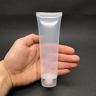 Şeffaf Boş Tüpü 100Ml, Vidalı Kapaklı Merhem Tüpü, Şeffaf Lipgloss Tüp 100 Ml X 3 Adet ürün görseli 1