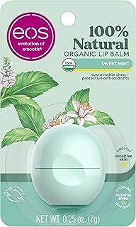 Eos Usda Organik Dudak Balsamı, Tatlı Nane, Nemlendirici Kuru Dudaklar,%100 Doğal Glutensiz, Uzun Ömürlü Nemlendirici ürün görseli 1