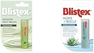 Blistex Sensıtıve Mınt Melon Dudak Bakım Kremi 4.25Gr + Agave Rescue Nemlendirici Kurtarıcı Dudak Kremi 3.7G ürün görseli 1