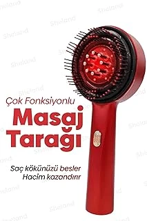 Saatistan Saç Masaj Tarak, Hazneli, Kırmızı Işık Teknolojisi, Dökülmeye Karşı Bakım ürün görseli 1