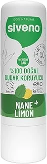 Siveno%100 Doğal Dudak Koruyucu Nane & Limon Bitkisel Lipbalm Nemlendirici Parlatıcı Onarıcı 6 G ürün görseli 1