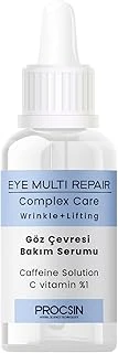 Procsin Göz Çevresi Bakım Serumu, Kırışıklık Karşıtı & Yoğun Nemlendirici, Morluk Şişlik Giderici, Aydınlatıcı & Onarıcı Bakım, 20 Ml ürün görseli 1