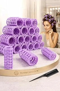 Transformacion Kafes Gece Bigudisi Isısız Saç Şekillendirme Doğal Bukle Bigudisi 20 Adet 720025 Pembe ürün görseli 1
