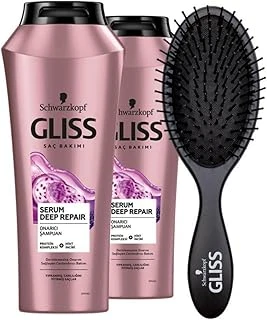 Gliss Deep Repair Şampuan 500 Ml X 2 Adet + Saç Fırçası Set ürün görseli 1