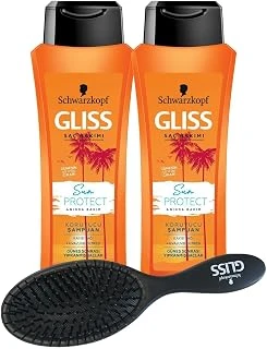 Gliss Sun Protect Şampuan, 360 Ml X 2 Adet, Saç Fırçası Set ürün görseli 1