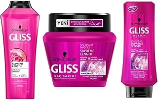 Gliss Supreme Length Saç Bakımı 3'Lü Set, Şampuan, Maske, ürün görseli 1