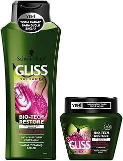 Gliss Bio-Tech Restore Şampuan 525 Ml + Saç Bakım Maskesi 300 Ml Seti ürün görseli 1