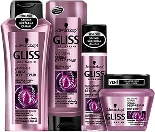 Schwarzkopf Gliss Saç Bakım Seti, Deep-Repair Onarıcı Bakımı, 4'Lü Set ürün görseli 1