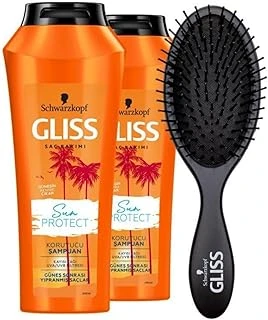 Gliss Sun Protect Şampuan 500 Ml X 2 Adet + Saç Fırçası Set ürün görseli 1