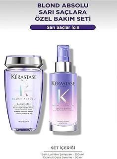 Blond Absolu Sarı Saçlara Özel Bakım Seti, Şampuan 250 Ml + Gece Serumu 90 Ml ürün görseli 1
