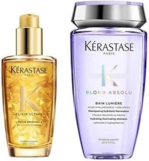 Blond Absolu Bain Lumiere Şampuan 250Ml + Elixir Ultime L'Huile Originale Saç Bakım Yağı 100Ml Set ürün görseli 1