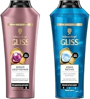 Schwarzkopf Gliss Şampuan Seti, Deep Repair Aqua Revive, 2 X 400 Ml ürün görseli 1