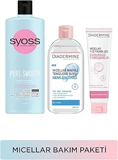 Syoss Pure Smooth Micellar Şampuan 500 Ml + Diadermine Micellar Makyaj Temizleme Suyu 400 Ml Bakım Seti ürün görseli 1