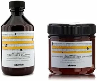Davines Naturaltech Nourishing Shampoo 250 Ml + Nourishing Vegetarian Miracle Conditioner 250 Ml, Saç Bakım Seti ürün görseli 1