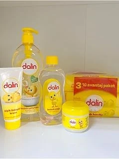 Dalin Bebek Bakım Seti 5'Li, Şampuan 700Ml, Bebe Yağı 300Ml, Vazelin 100Ml, Pişik Kremi 100Ml ürün görseli 1
