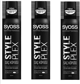 Syoss Plex Saç Köpüğü, 3 X 250 Ml, Siyah ürün görseli 1