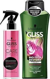 Gliss Canlandırıcı Saç Bakım Spreyi + Bio-Tech Restore Şampuan 525 Ml, Set ürün görseli 1