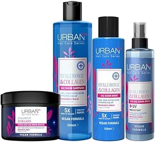 Care Hyaluronic & Collagen Ekstra Dolgunlaştırıcı Şampuan Maske Sıvı Saç Bakım Seti 4'Lü-Vegan ürün görseli 1