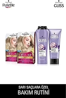 Gliss Blonde Perfector 12-2 Titan Sarı Saç Boyası X 2 Adet, Mor Şampuan 250 Ml, Mor Maske 200 Ml Seti ürün görseli 1
