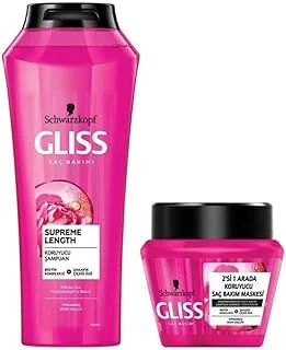Gliss Supreme Length Uzun Saçlara Özel Bakım Seti, Şampuan 500 Ml, Maske 300 Ml ürün görseli 1
