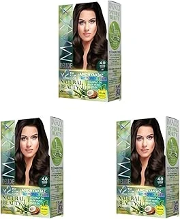 Maxx Deluxe Beauty Amonyaksız Set Saç Boyası 4.0 Kahve (3 Paketi) ürün görseli 1