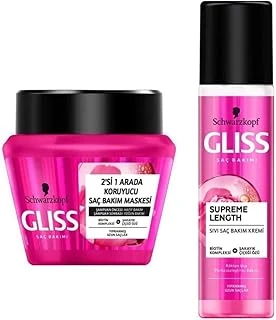 Gliss Supreme Length Saç Maskesi 300 Ml + Sıvı Saç Kremi 200 Ml Set ürün görseli 1