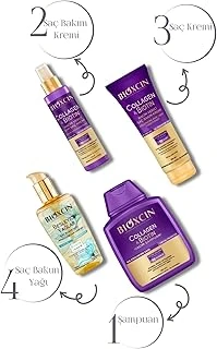 Bioxcin Collagen & Biotin Ekstra Hacim Şampuanı 300Ml + Saç Bakım Yağı + Saç Kremi + Sıvı Saç Kremi ürün görseli 1