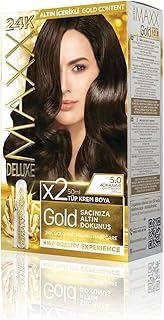 Maxx Deluxe Gold Serisi 24K Altın Parçacıklı Ile 1 Kutu 2 X 50 Ml Geliştiriciler Saç Boyası (Açik Kahve 5.0) ürün görseli 1