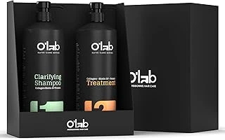O’Lab Nutri-Care Profesyonel Keratin Bakım Seti 1000 Ml X 2 - Tam Profesyonel Salon Kiti | Arındırıcı Şampuan & Keratin Kompleksi | Dev Boy Brezilya Fönü Sistemi ürün görseli 1
