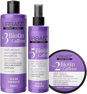 Care Expert Biotin Kafein Dökülme Karşıtı Peeling Şampuan Tonik 3Lü Set-Vegan ürün görseli 1