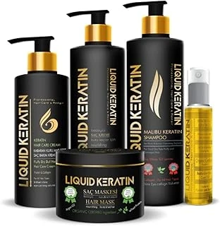 Kabaran Kuru Mat Sert Saçlar Için Keratin Bakım Seti (5'Li̇) ürün görseli 1