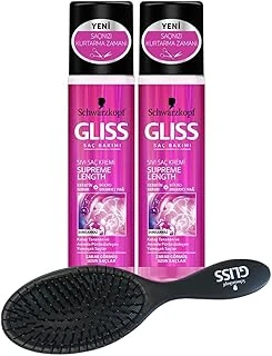Schwarzkopf Gliss Supreme Length Sıvı Saç Kremi, 200 Ml X 2 Adet, Saç Fırçası Seti Set.Hnkl.1285 ürün görseli 1