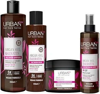 Care Argan Oil & Keratin Kırılma Karşıtı Besleyici Şampuan Maske Sıvı Saç Bakım Seti 4'Lü ürün görseli 1