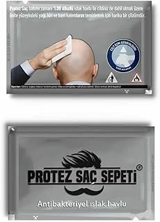 Protez Saç Cilt Temizliği İçin%99 İzopropil Alkollü Islak Havlu 10 Adet ürün görseli 1