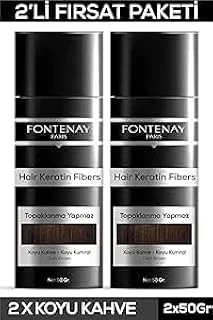 Fontenay Saç Dolgunlaştırıcı Keratin Fibers Koyu Kahve Topik Saç Tozu 50Gr X2 ürün görseli 1