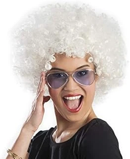 Beyaz Renk Kıvırcık Afro Bonus Peruk ürün görseli 1